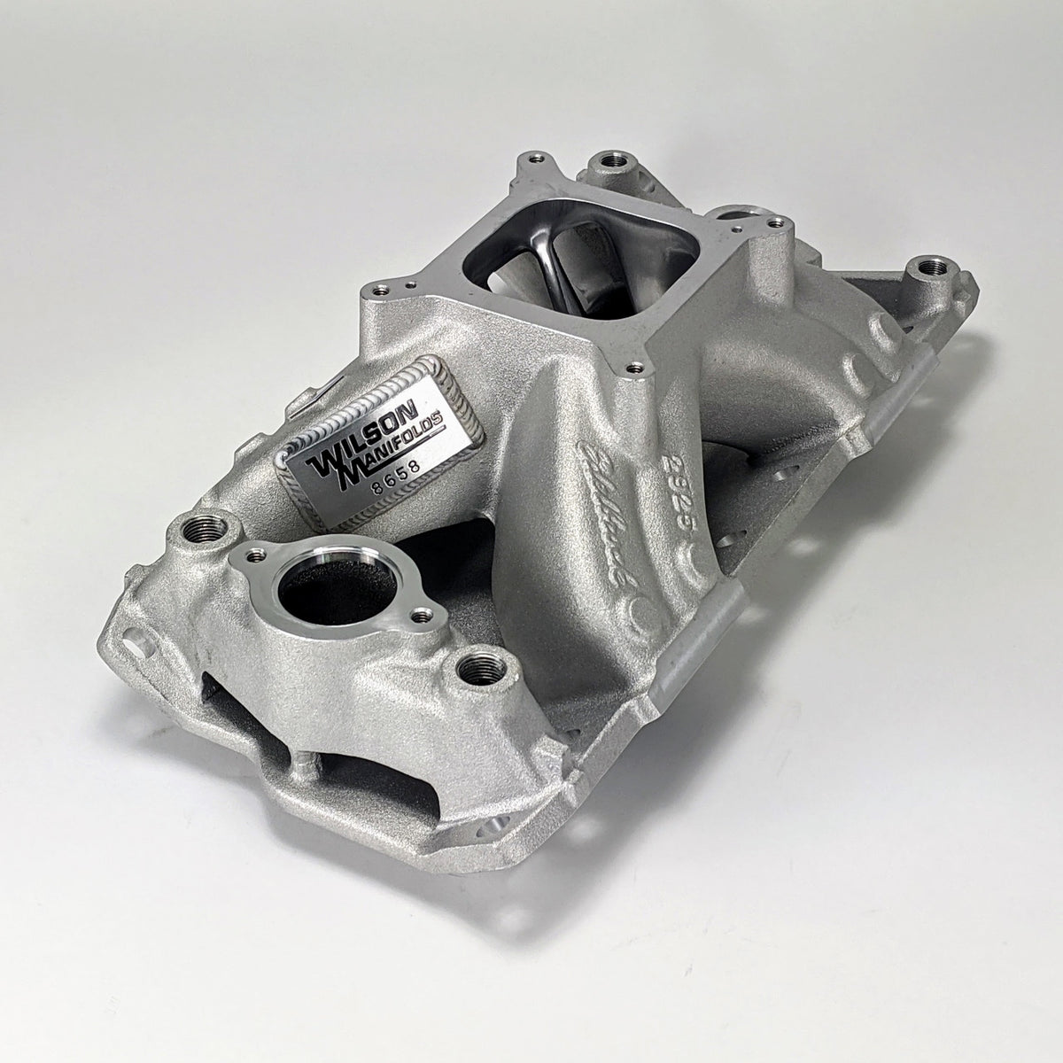 MANIFOLD パチーノ　シャーク箔貼り　新品未使用 Wilson Manifolds Ported Edelbrock #2925 Manifold Small Block Chevy 23°