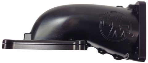 4500 Low Profile Billet Elbow w/ Divider 95-105mm BLACK