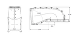 4150 Low Profile Billet Elbow w/ Divider Forward Facing 95-105mm