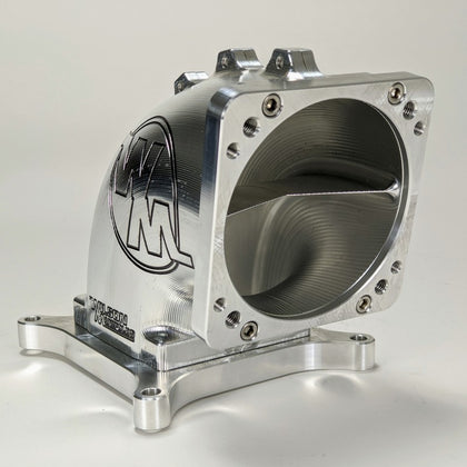 95-105mm 4150 Billet Elbow w/ Divider FRONT / REAR FACING