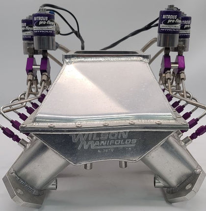 SBF EFI Competition Billet Sheet Manifold w/ Stage 2 DRY NITROUS DIRECT PORT