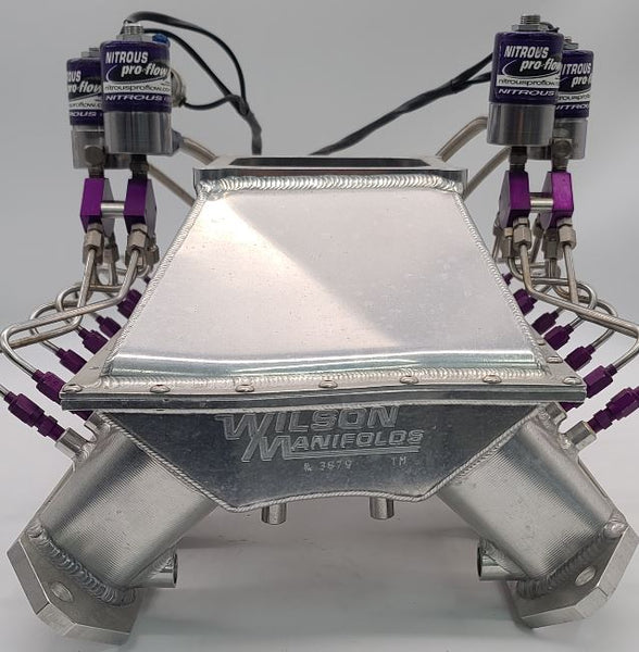 SBF EFI Competition Billet Sheet Manifold w/ Stage 2 DRY NITROUS